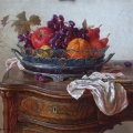 Vase with fruits